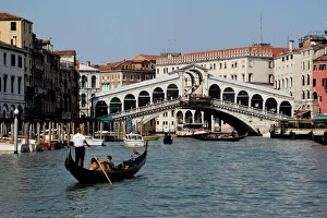 Prints of Rialto Bridge, Grand Canal, Venice, UNESCO World Heritage Site, Veneto, Italy, Europe Bridge Prints: Rialto Bridge Print, Venice, Italy