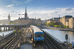 Riddarholmen Church and Train Print