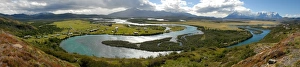 Rio Serrano and Los Cuernos del Paine, Torres del Paine National Park, Patagonia, Chile, South America Rio Serrano and Los Cuernos del Paine, Torres del Paine National Park, Patagonia, Chile, South America