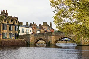 Prints of River Great Ouse at St. Leger Chapel Bridge, St. Ives, Cambridgeshire, England, United Kingdom, Europe Cambridgeshire Prints: River Great Ouse Print at St. Leger Chapel Bridge, St. Ives, Cambridgeshire