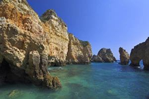 Rock arches and cliffs at Ponte da Piedade near Lagos, Algarve, Portugal, Europe Rock arches and cliffs at Ponte da Piedade near Lagos, Algarve, Portugal, Europe