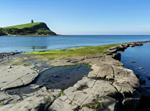 Rock Ledges and Clavell Tower in Kimmeridge Bay, Isle of Purbeck, Jurassic Coast Rock Ledges and Clavell Tower in Kimmeridge Bay, Isle of Purbeck, Jurassic Coast