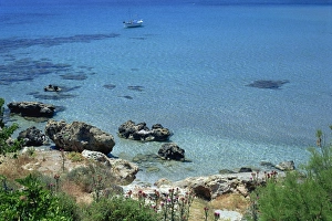 Greek Island Hopping Guide Prints: Rocks and sea