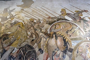 Roman mosaic, Battle between Alexander and Darius, from Pompeii House of the Faun Roman mosaic, Battle between Alexander and Darius, from Pompeii House of the Faun