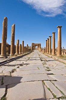 The Roman ruins, Timgad, UNESCO World Heritage Site, Algeria, North Africa, Africa The Roman ruins, Timgad, UNESCO World Heritage Site, Algeria, North Africa, Africa
