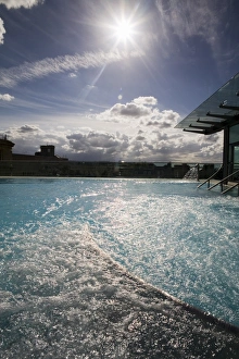 Prints of Roof Top Pool in New Royal Bath, Thermae Bath Spa, Bath, Avon, England, United Kingdom, Europe Bath Prints: Roof Top Pool Print, Thermae Bath Spa