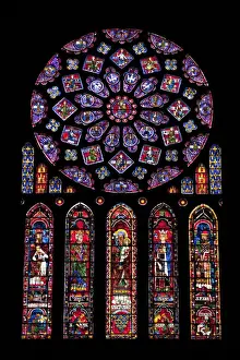 Chartres Cathedral Rose Window Print, France