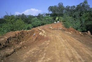 Rough road between Nekemte and Goulisoo, Oromo area, Welega state, Ethiopia, Africa Rough road between Nekemte and Goulisoo, Oromo area, Welega state, Ethiopia, Africa