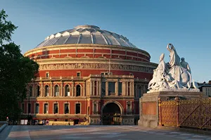 Royal Albert Hall and corner statue of the Albert Memorial, Kensington Royal Albert Hall and corner statue of the Albert Memorial, Kensington