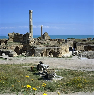 Ruins of ancient Roman baths, Antonine Baths, Carthage, UNESCO World Heritage Site Ruins of ancient Roman baths, Antonine Baths, Carthage, UNESCO World Heritage Site