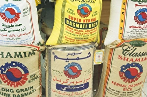 Dubai Spice Souk Prints: Sacks of rice