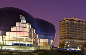 The Sage Gateshead Nighttime Print, Newcastle-upon-Tyne