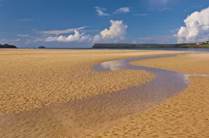 Sand patterns and low tide at Harbour Cove, River Camel estuary mouth near Padstow Sand patterns and low tide at Harbour Cove, River Camel estuary mouth near Padstow