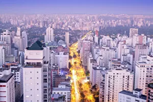 Images Dated 1st September 2015: The Sao Paulo skyline from Jardins, Sao Paulo, Brazil, South America