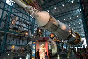 Saturn V rocket, Command and Service modules, and a space suit from Apollo 13 Saturn V rocket, Command and Service modules, and a space suit from Apollo 13