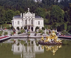 Schloss Linderhof in the Graswang Valley, built between 1870 and 1878 for King Ludwig II Schloss Linderhof in the Graswang Valley, built between 1870 and 1878 for King Ludwig II