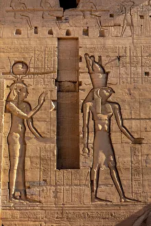 Aswan Egypt Landmarks Prints: The Second Pylon of The Temple of Isis at the Philae Temple Complex
