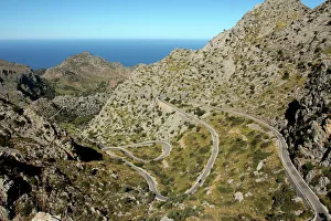 Serpentine road to Sa Calobra, Mallorca, Balearic Islands, Spain, Mediterranean, Europe Serpentine road to Sa Calobra, Mallorca, Balearic Islands, Spain, Mediterranean, Europe