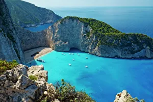 Shipwreck beach, Zante island, Ionian Islands, Greek Islands, Greece, Europe Shipwreck beach, Zante island, Ionian Islands, Greek Islands, Greece, Europe
