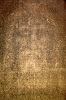 Detail of Shroud of Turin in Chiesa della SS. Annunziata church, Turin, Piedmont, Italy Detail of Shroud of Turin in Chiesa della SS. Annunziata church, Turin, Piedmont, Italy