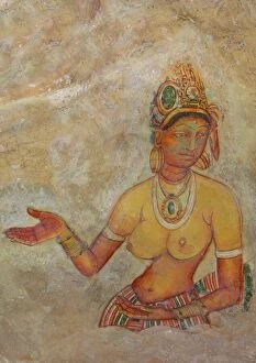 Cave Paintings Collection: Sigiriya Damsels or Cloud Maidens, Sigiriya Lion Rock Fortress, UNESCO World Heritage Site