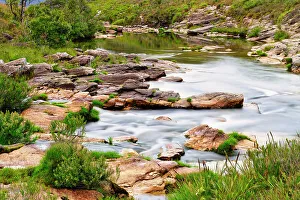 Minas Gerais Scenic Views Prints: Small stream, Serra da Canastra, Minas Gerais, Brazil, South America