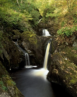 Waterfall In Scotland Prints: Small waterfall in the Highlands