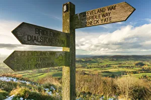 Sneck Yate signpost at Whitestone Cliffe, on The Cleveland Way long distance footpath Sneck Yate signpost at Whitestone Cliffe, on The Cleveland Way long distance footpath
