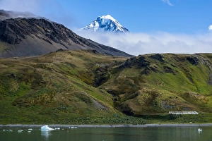 Snow-capped Mountain Print, Grytviken Landscape