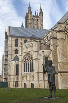 Son of the Man statue, Canterbury Cathedral, UNESCO World Heritage Site, Canterbury, Kent, England, United Kingdom Son of the Man statue, Canterbury Cathedral, UNESCO World Heritage Site, Canterbury, Kent, England, United Kingdom