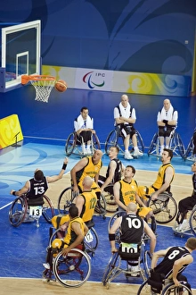 South Africa versus Germany wheelchair basketball match during the 2008 Paralympic Games South Africa versus Germany wheelchair basketball match during the 2008 Paralympic Games