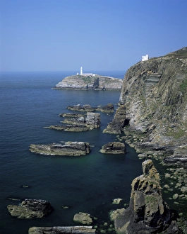 Prints of South Stack, Anglesey, Gwynedd, North Wales, Wales, United Kingdom, Europe Related Image Prints: South Stack Print - Anglesey Coastline Landscape