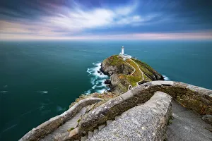 South Stack Lighthouse Print at Sunset