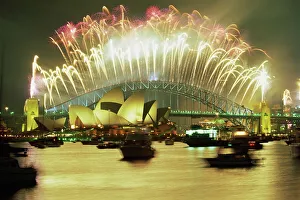 Spectacular New Years Eve firework display, Sydney, New South Wales Spectacular New Years Eve firework display, Sydney, New South Wales