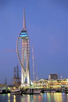 Spinnaker Tower at twilight, Gunwharf Quays, Portsmouth, Hampshire, England Spinnaker Tower at twilight, Gunwharf Quays, Portsmouth, Hampshire, England