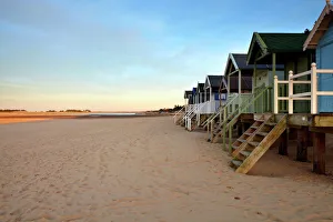 Prints of A spring evening at Wells next the Sea, Norfolk, England, United Kingdom, Europe Norfolk Prints: Wells next the Sea Print, Norfolk Coastline