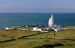 European Lighthouse Prints: St. Catherines Point Lighthouse, Isle of Wight, England, United Kingdom, Europe