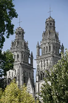 St. Gatien Cathedral towers, Tours, Indre-et-Loire, France, Europe St. Gatien Cathedral towers, Tours, Indre-et-Loire, France, Europe