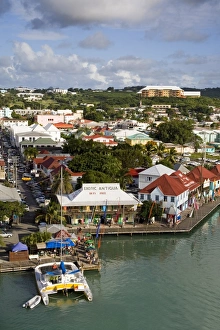 Lesser Antilles Travel Guide Prints: St. Johns waterfront