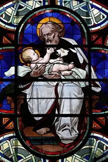 St. Joseph and the child Jesus, Paris, France, Europe St. Joseph and the child Jesus, Paris, France, Europe