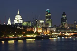 St. Pauls Cathedral and the City of London viewed from Waterloo Bridge St. Pauls Cathedral and the City of London viewed from Waterloo Bridge