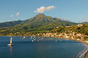St. Pierre and the Mount Pelee, 1397m, Martinique, French Overseas Department St. Pierre and the Mount Pelee, 1397m, Martinique, French Overseas Department