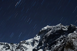 Star trails in the Manaslu region, Nepal, Himalayas, Asia Star trails in the Manaslu region, Nepal, Himalayas, Asia