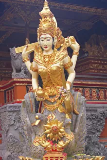 Statue of goddess Saraswati, Water Lotus Temple, Ubud, Bali, Indonesia Statue of goddess Saraswati, Water Lotus Temple, Ubud, Bali, Indonesia