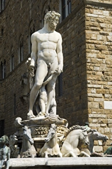 European Landmarks In Italy Prints: Statue of Neptune