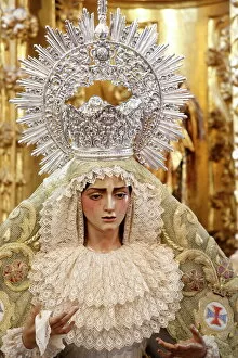 Sadness Collection: Statue of the Virgin Mary in a Cordoba church, Cordoba, Andalucia, Spain, Europe