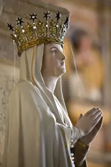 Statue of Virgin Mary Print, Saint-Thegonnec Parish Church