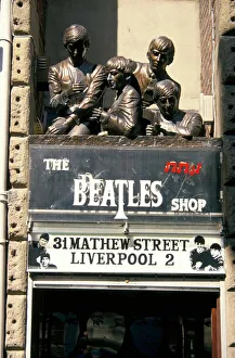 Prints of Statues of the Beatles, the Cavern Quarter, Liverpool, England, United Kingdom, Europe Liverpool Prints: Statues of the Beatles Print