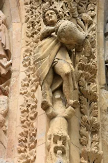 Statues, Notre-Dame de Reims Cathedral, UNESCO World Heritage Site, Reims, Marne Statues, Notre-Dame de Reims Cathedral, UNESCO World Heritage Site, Reims, Marne
