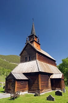 Images Dated 6th June 2010: Stave church dating from 1184 at Kaupanger, Western Norway, Norway, Scandinavia, Europe